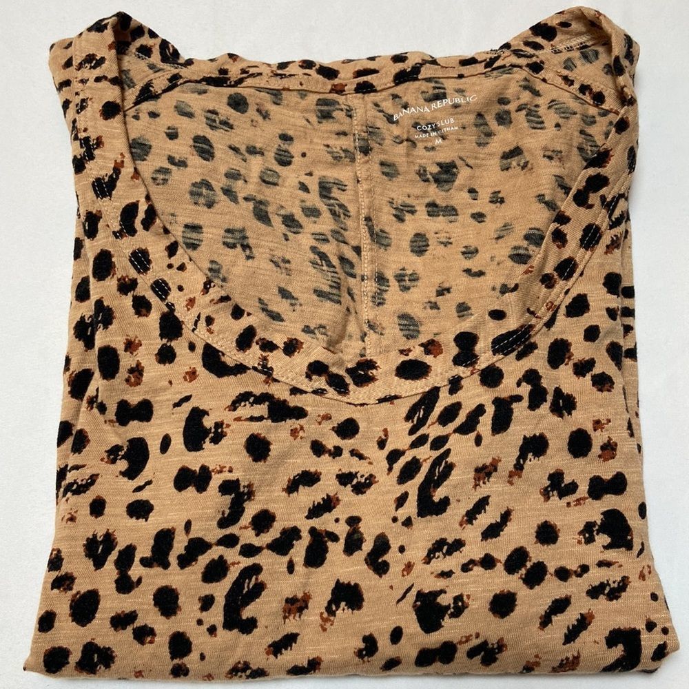 Banana Republic Cozy Slub Animal Print Tee